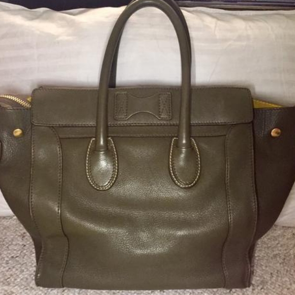 Céline Envelope Mini Luggage Tote / Bag in Olive - Picture 2 of 8